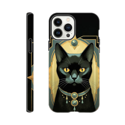 Art Deco Elegant black cat I - Phone Case sturdy