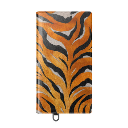 Tiger Print Flip Case, Personalized Phone Case, Stylish Wallet Case, Animal Print Cover, Gift for Wildlife Lovers
