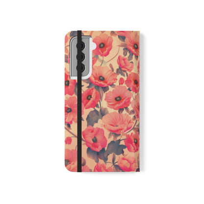 Floral Flip Phone Case - Stylish Smartphone Protector, Floral Design Case, Gift for Her, Trendy Tech Accessory, Mother's Day Gift