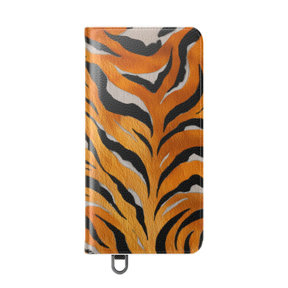 Tiger Print Flip Case, Personalized Phone Case, Stylish Wallet Case, Animal Print Cover, Gift for Wildlife Lovers