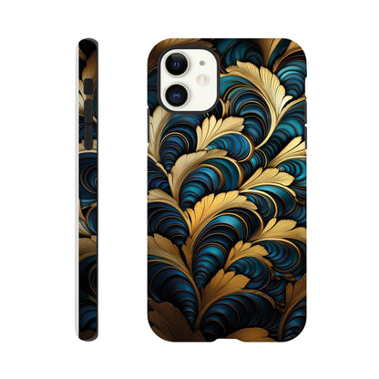 Blue and Gold art deco pattern - Phone Case sturdy