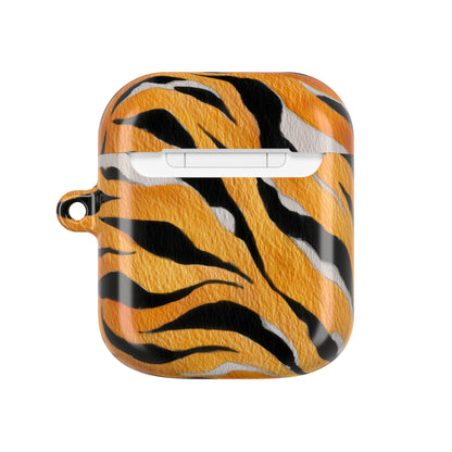 Fierce Tiger Print AirPod Case - Stylish Accessory for Music Lovers, Gift for Animal Lovers, Cute Tech Protector, Unique Earbud Cover