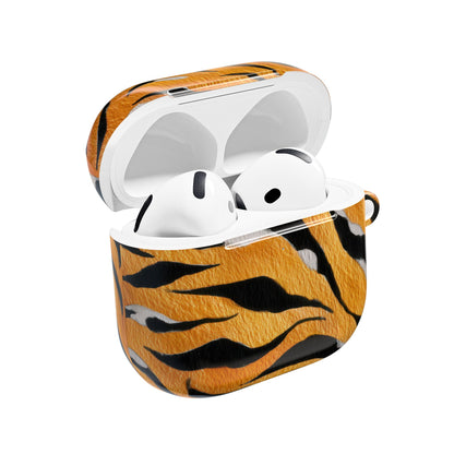 Fierce Tiger Print AirPod Case - Stylish Accessory for Music Lovers, Gift for Animal Lovers, Cute Tech Protector, Unique Earbud Cover