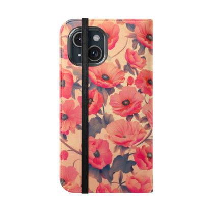 Floral Flip Phone Case - Stylish Smartphone Protector, Floral Design Case, Gift for Her, Trendy Tech Accessory, Mother's Day Gift