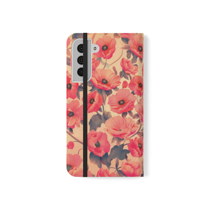 Floral Flip Phone Case - Stylish Smartphone Protector, Floral Design Case, Gift for Her, Trendy Tech Accessory, Mother's Day Gift