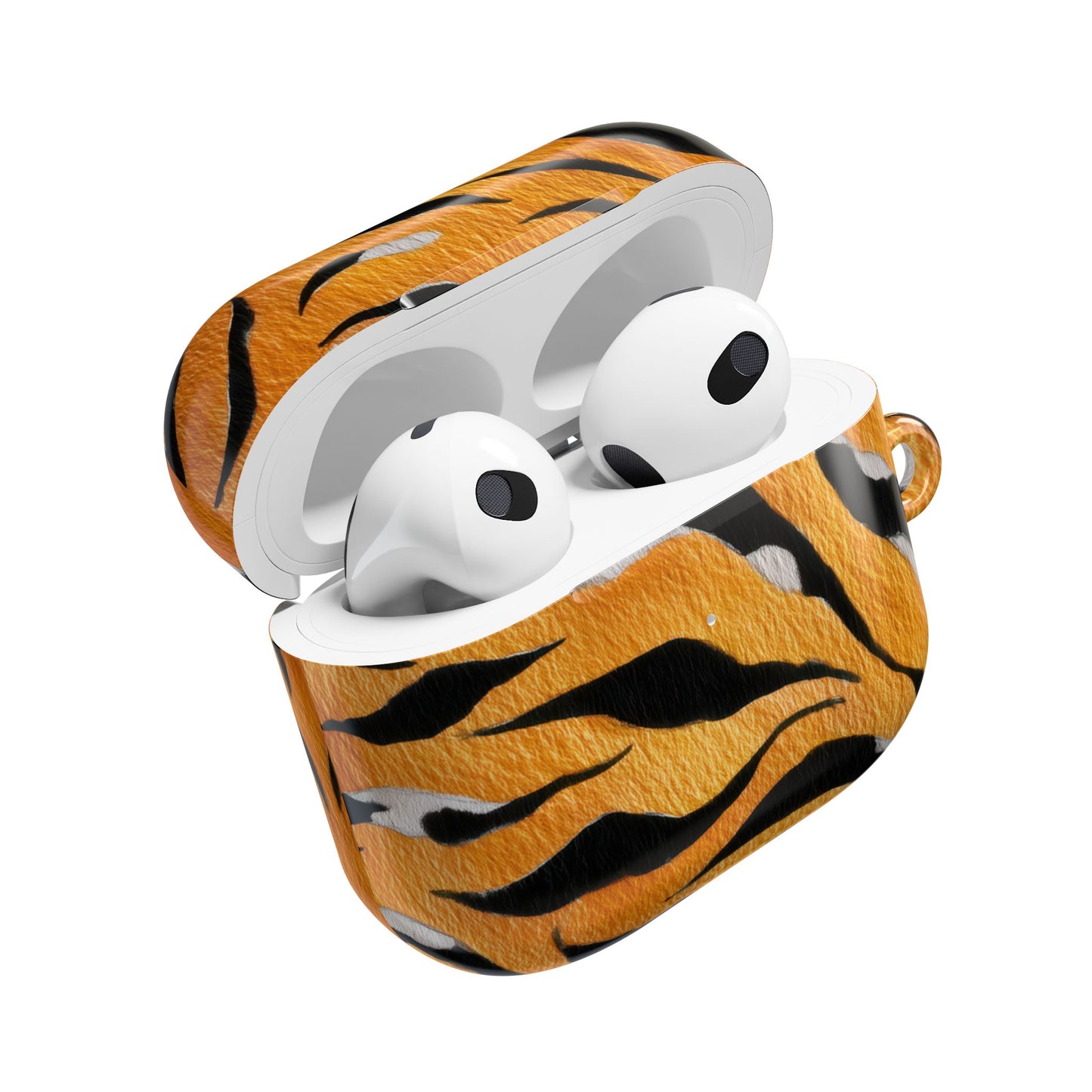 Fierce Tiger Print AirPod Case - Stylish Accessory for Music Lovers, Gift for Animal Lovers, Cute Tech Protector, Unique Earbud Cover