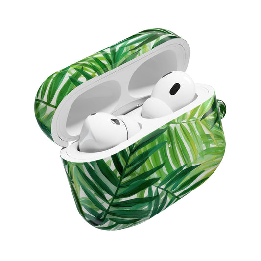 Tropical Leaf AirPod Case, Stylish AirPods Cover, Nature-Inspired Earbud Protector, Gift for Music Lovers, Greenery AirPod Accessories