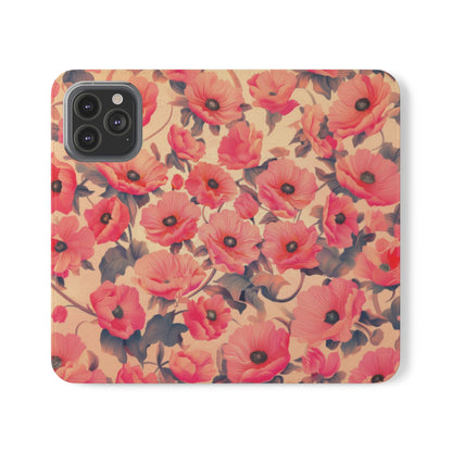 Floral Flip Phone Case - Stylish Smartphone Protector, Floral Design Case, Gift for Her, Trendy Tech Accessory, Mother's Day Gift