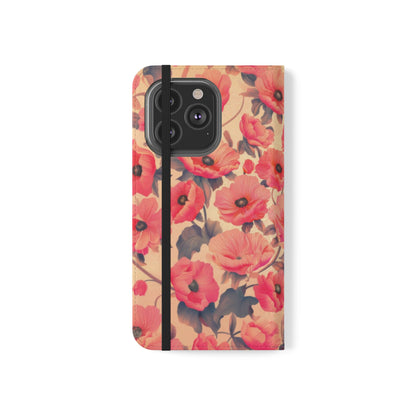 Floral Flip Phone Case - Stylish Smartphone Protector, Floral Design Case, Gift for Her, Trendy Tech Accessory, Mother's Day Gift