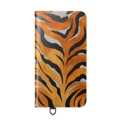 Tiger Print Flip Case, Personalized Phone Case, Stylish Wallet Case, Animal Print Cover, Gift for Wildlife Lovers