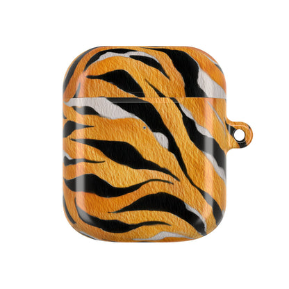 Fierce Tiger Print AirPod Case - Stylish Accessory for Music Lovers, Gift for Animal Lovers, Cute Tech Protector, Unique Earbud Cover