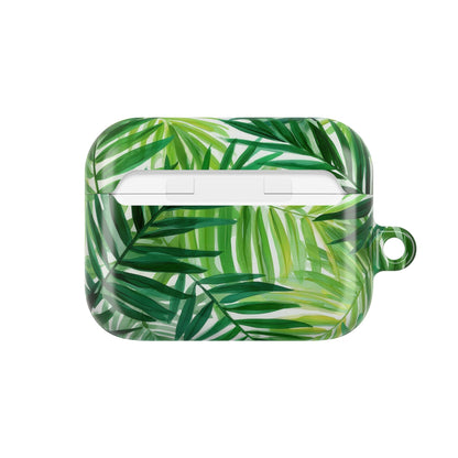Tropical Leaf AirPod Case, Stylish AirPods Cover, Nature-Inspired Earbud Protector, Gift for Music Lovers, Greenery AirPod Accessories