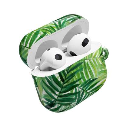 Tropical Leaf AirPod Case, Stylish AirPods Cover, Nature-Inspired Earbud Protector, Gift for Music Lovers, Greenery AirPod Accessories