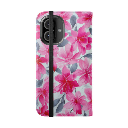 Floral Flip Phone Cases, Elegant Smartphone Covers, Spring Decor, Stylish Gift for Her, Patterned Wallet Case, Trendy Phone Protectors