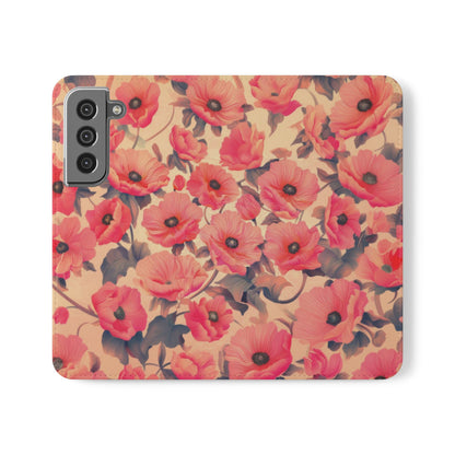 Floral Flip Phone Case - Stylish Smartphone Protector, Floral Design Case, Gift for Her, Trendy Tech Accessory, Mother's Day Gift