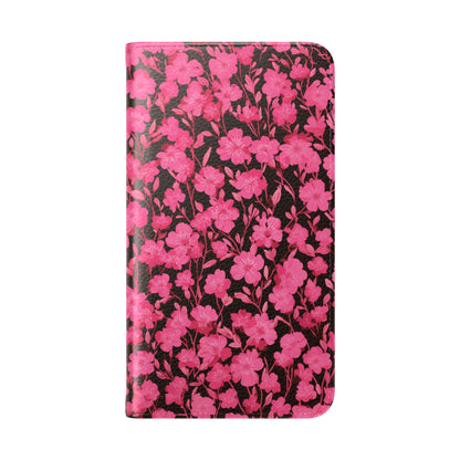Floral Flip Cases for Phones, Cute Floral Phone Wallet, Gift for Her, Trendy Phone Accessories, Mother's Day Gift, Phone Protection