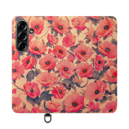 Floral Flip Phone Case - Stylish Smartphone Protector, Floral Design Case, Gift for Her, Trendy Tech Accessory, Mother's Day Gift