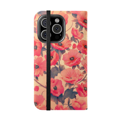 Floral Flip Phone Case - Stylish Smartphone Protector, Floral Design Case, Gift for Her, Trendy Tech Accessory, Mother's Day Gift
