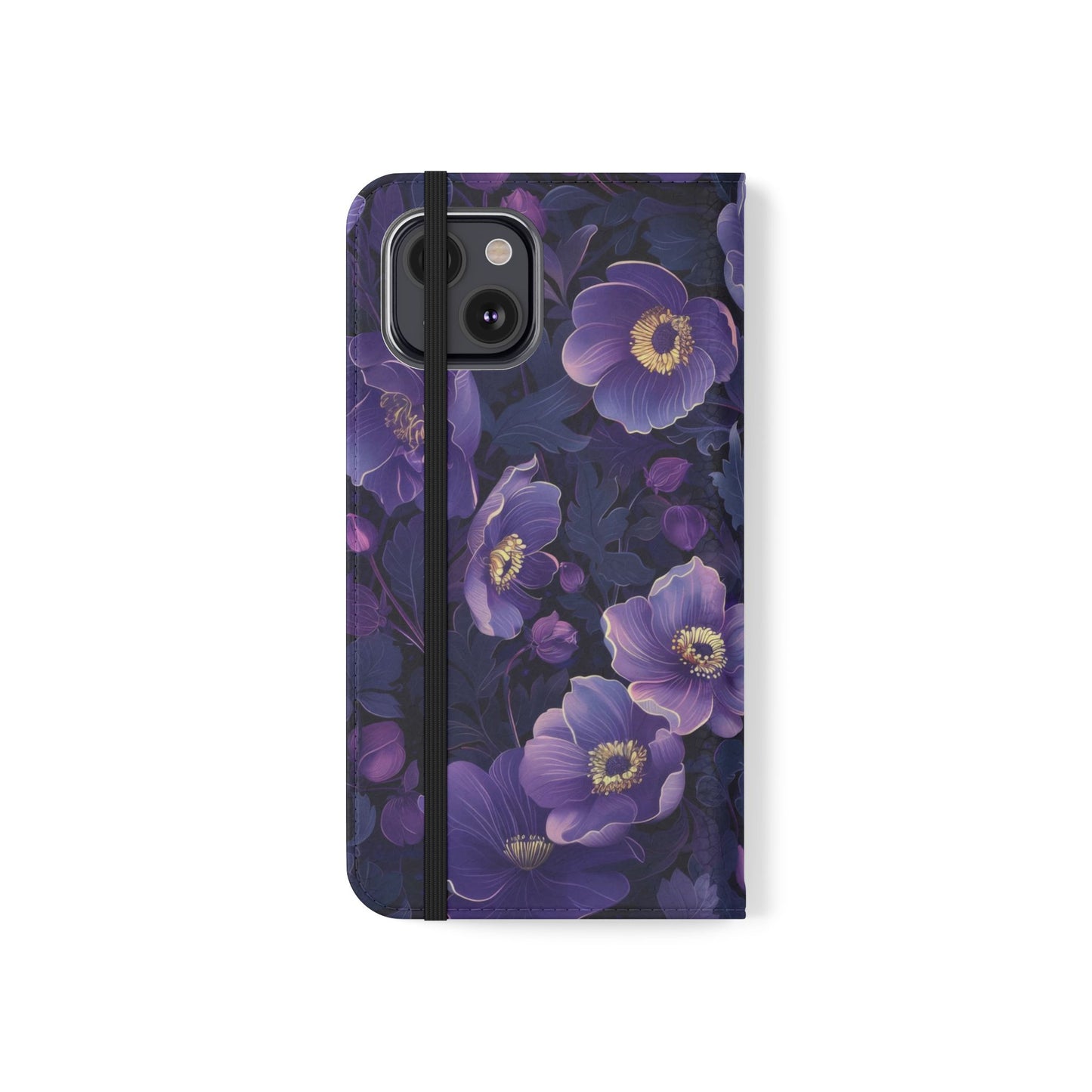 Floral Print Flip Case for Phone, Elegant Protective Cover, Stylish Wallet Case, Ideal Gift for Her, Trendy Cell Phone Accessory