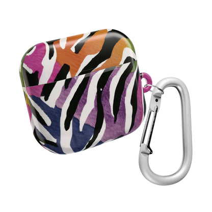 Vibrant Zebra Print AirPod Cases, Colorful Accessories, Unique Gifts, Tech Protection, Trendy Earbud Covers