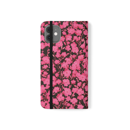 Floral Flip Cases for Phones, Cute Floral Phone Wallet, Gift for Her, Trendy Phone Accessories, Mother's Day Gift, Phone Protection