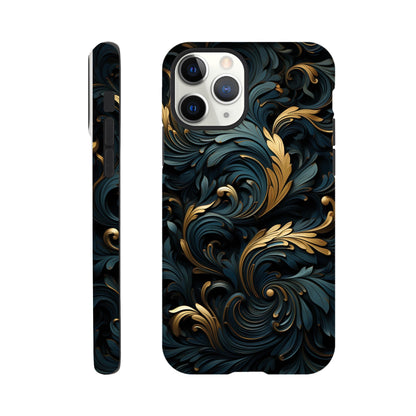 Black and gold art deco pattern- Phone Case sturdy
