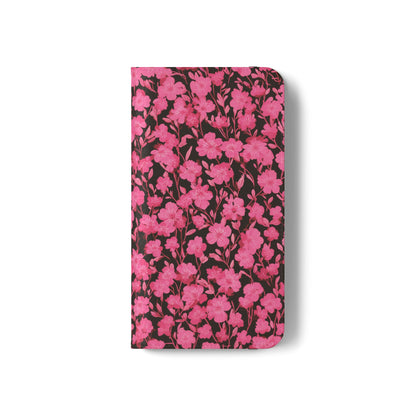 Floral Flip Cases for Phones, Cute Floral Phone Wallet, Gift for Her, Trendy Phone Accessories, Mother's Day Gift, Phone Protection