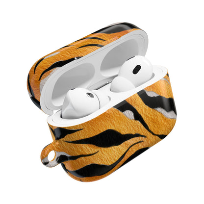 Fierce Tiger Print AirPod Case - Stylish Accessory for Music Lovers, Gift for Animal Lovers, Cute Tech Protector, Unique Earbud Cover