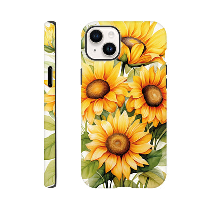 Watercolour sunflowers - Phone case sturdy