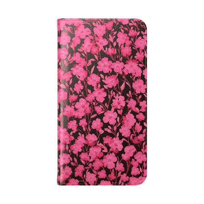 Floral Flip Cases for Phones, Cute Floral Phone Wallet, Gift for Her, Trendy Phone Accessories, Mother's Day Gift, Phone Protection