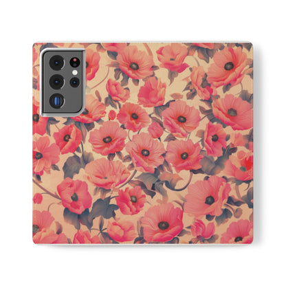 Floral Flip Phone Case - Stylish Smartphone Protector, Floral Design Case, Gift for Her, Trendy Tech Accessory, Mother's Day Gift