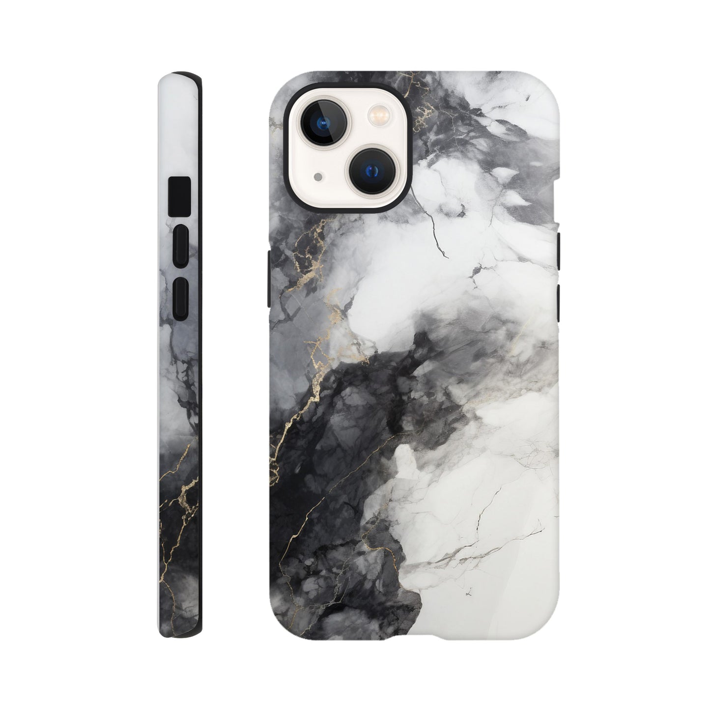 Black & White Marble - Phone case sturdy