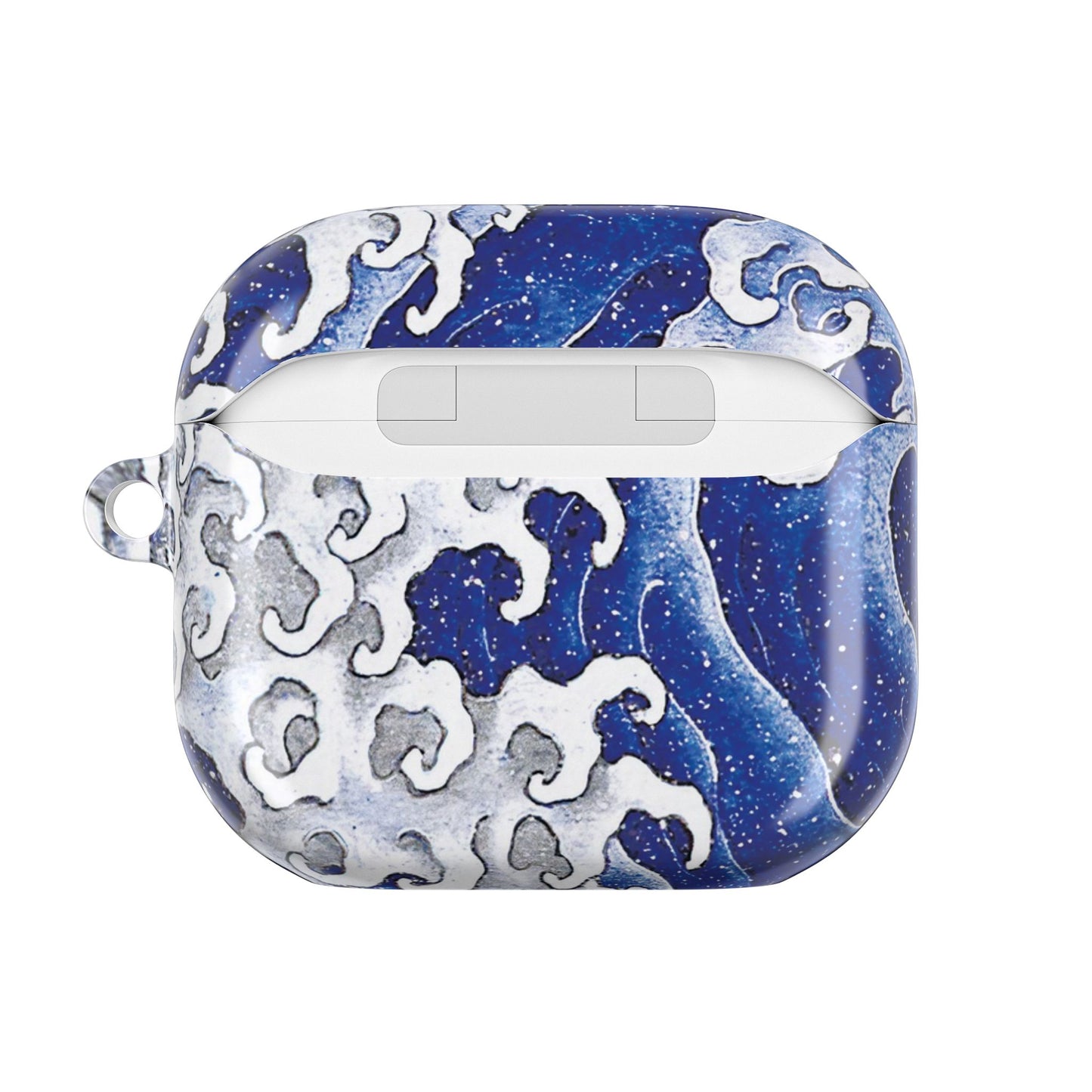 Stylish AirPod Cases with Masculine Wave by Hokusai Design, Trendy Tech Accessories for Gift, Personal Use, Holidays, Beach Lovers, Music Enthusiasts