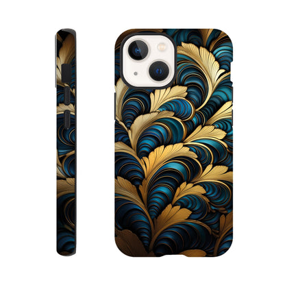 Blue and Gold art deco pattern - Phone Case sturdy