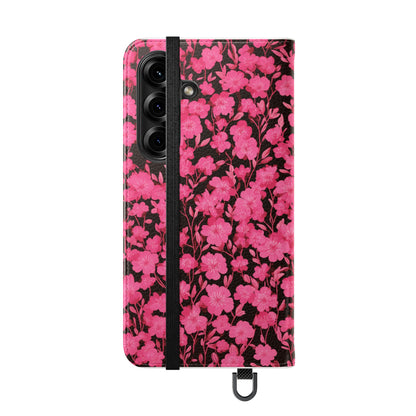 Floral Flip Cases for Phones, Cute Floral Phone Wallet, Gift for Her, Trendy Phone Accessories, Mother's Day Gift, Phone Protection