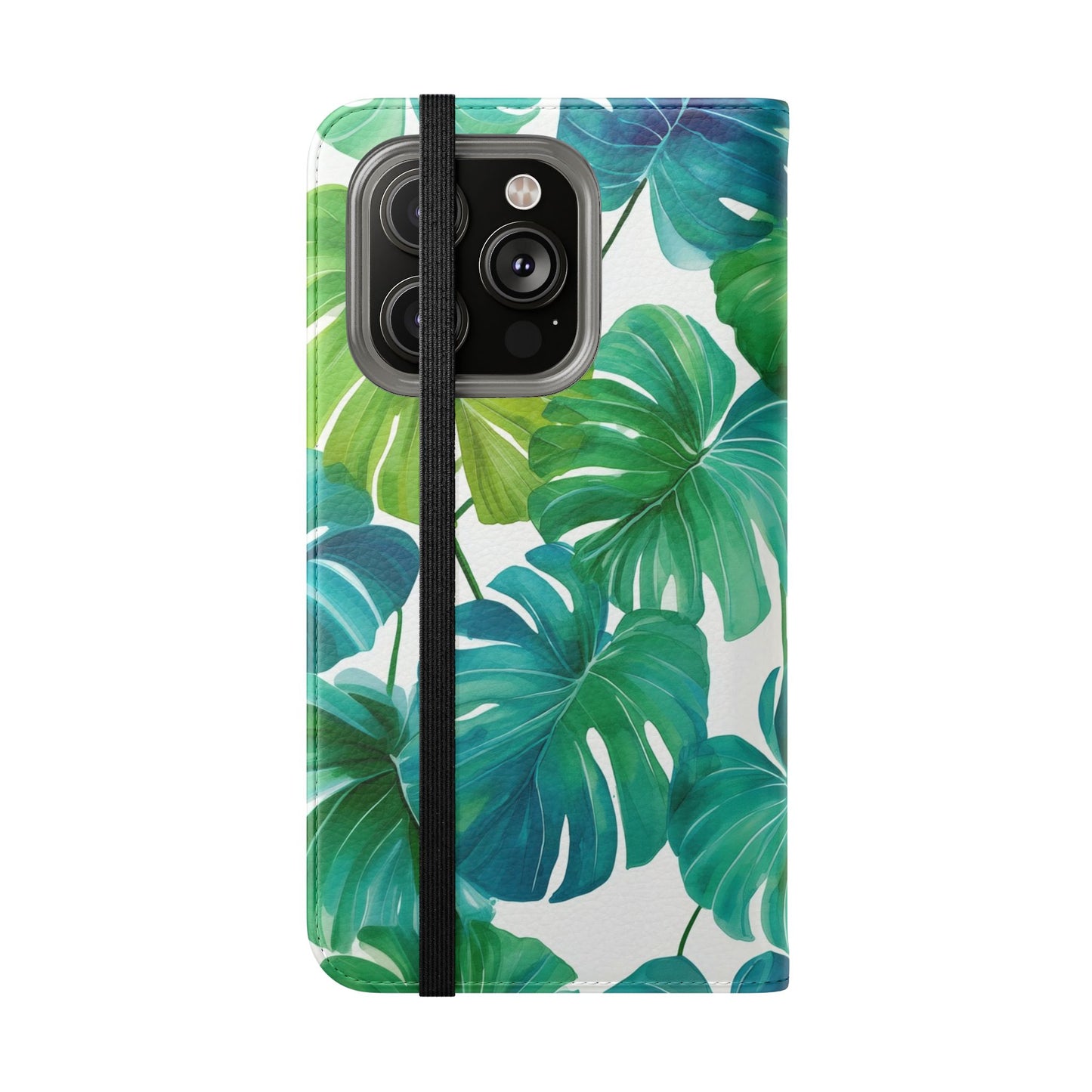 Tropical Leaf Phone Case, Flip Case for Smartphones, Modern Phone Cover, Gift for Nature Lovers, Travel Accessory, Tropical Vibes
