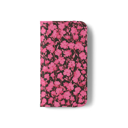 Floral Flip Cases for Phones, Cute Floral Phone Wallet, Gift for Her, Trendy Phone Accessories, Mother's Day Gift, Phone Protection