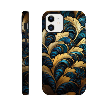 Blue and Gold art deco pattern - Phone Case sturdy