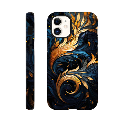 Gold and blue art deco pattern - Phone Case sturdy