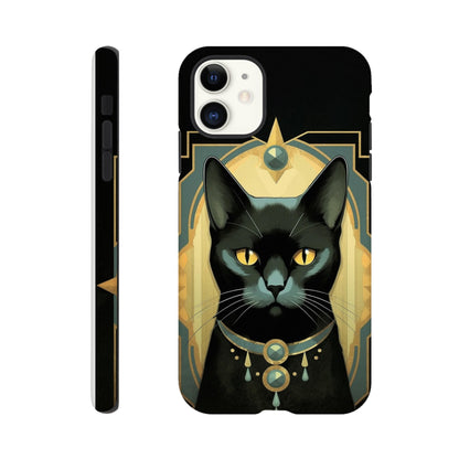 Art Deco Elegant black cat I - Phone Case sturdy