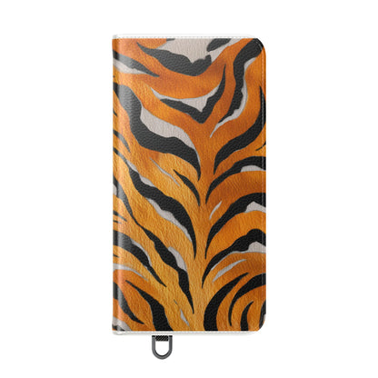 Tiger Print Flip Case, Personalized Phone Case, Stylish Wallet Case, Animal Print Cover, Gift for Wildlife Lovers