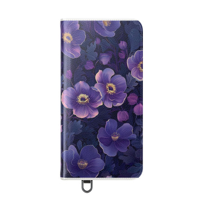 Floral Print Flip Case for Phone, Elegant Protective Cover, Stylish Wallet Case, Ideal Gift for Her, Trendy Cell Phone Accessory