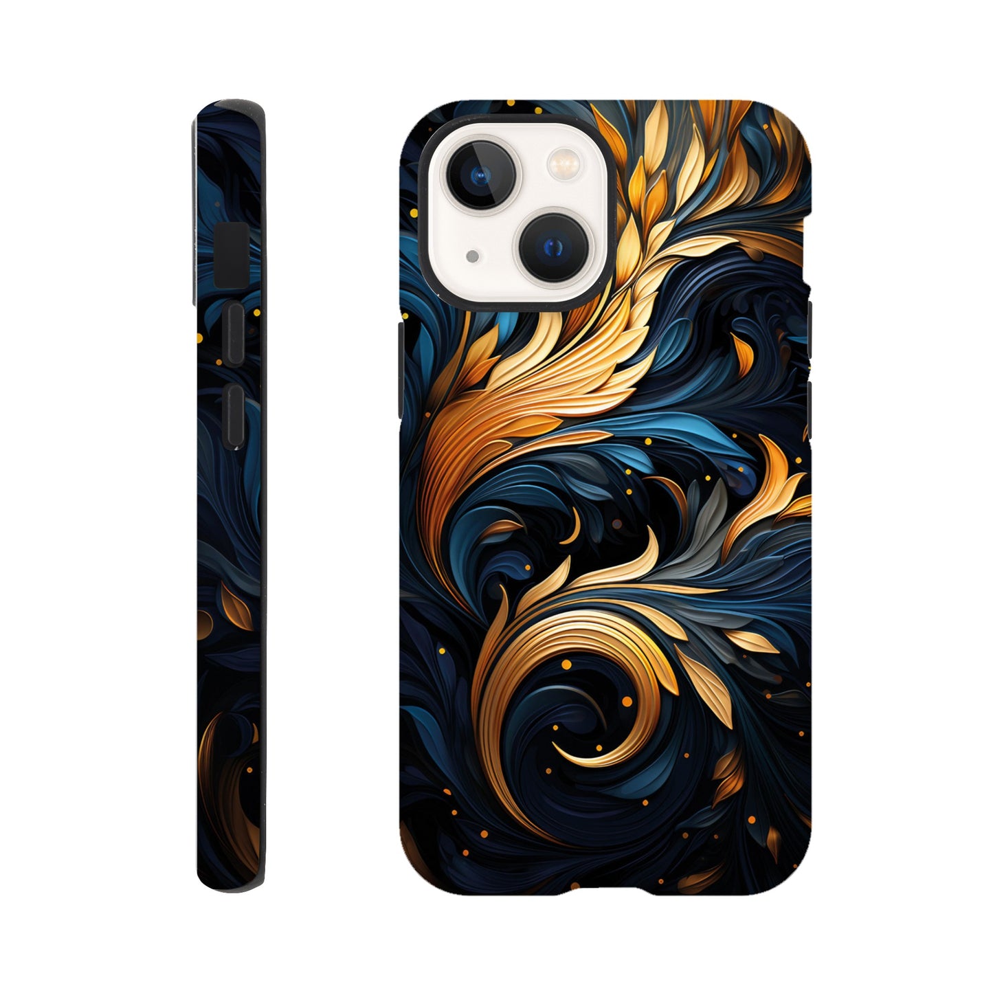 Gold and blue art deco pattern - Phone Case sturdy