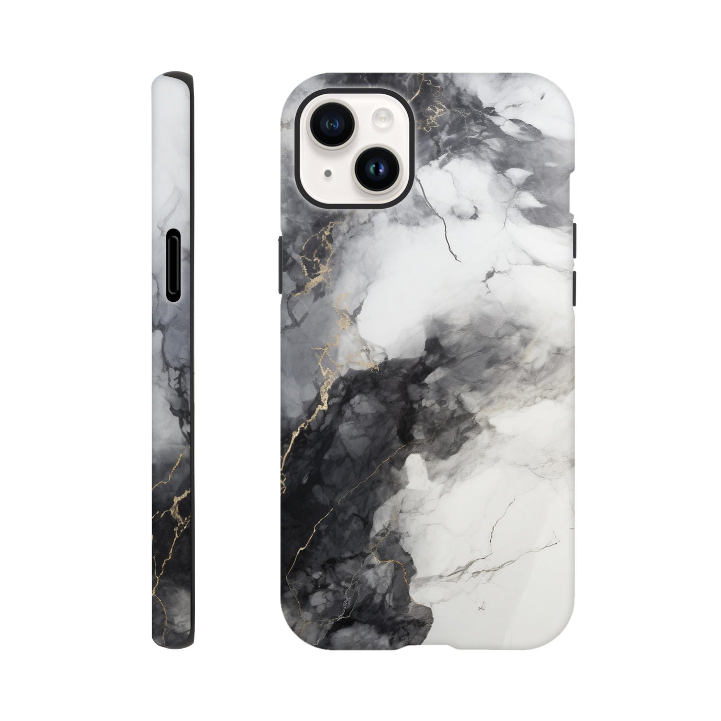 Black & White Marble - Phone case sturdy