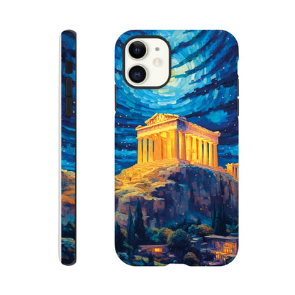 Akropolis van Athene at night in Van Gogh style - Phone case sturdy