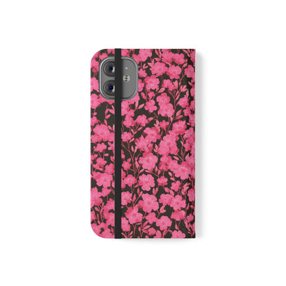 Floral Flip Cases for Phones, Cute Floral Phone Wallet, Gift for Her, Trendy Phone Accessories, Mother's Day Gift, Phone Protection