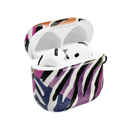 Vibrant Zebra Print AirPod Cases, Colorful Accessories, Unique Gifts, Tech Protection, Trendy Earbud Covers