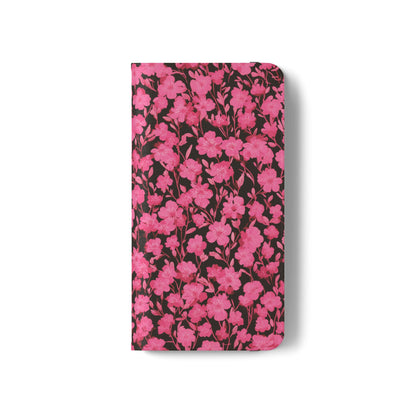 Floral Flip Cases for Phones, Cute Floral Phone Wallet, Gift for Her, Trendy Phone Accessories, Mother's Day Gift, Phone Protection