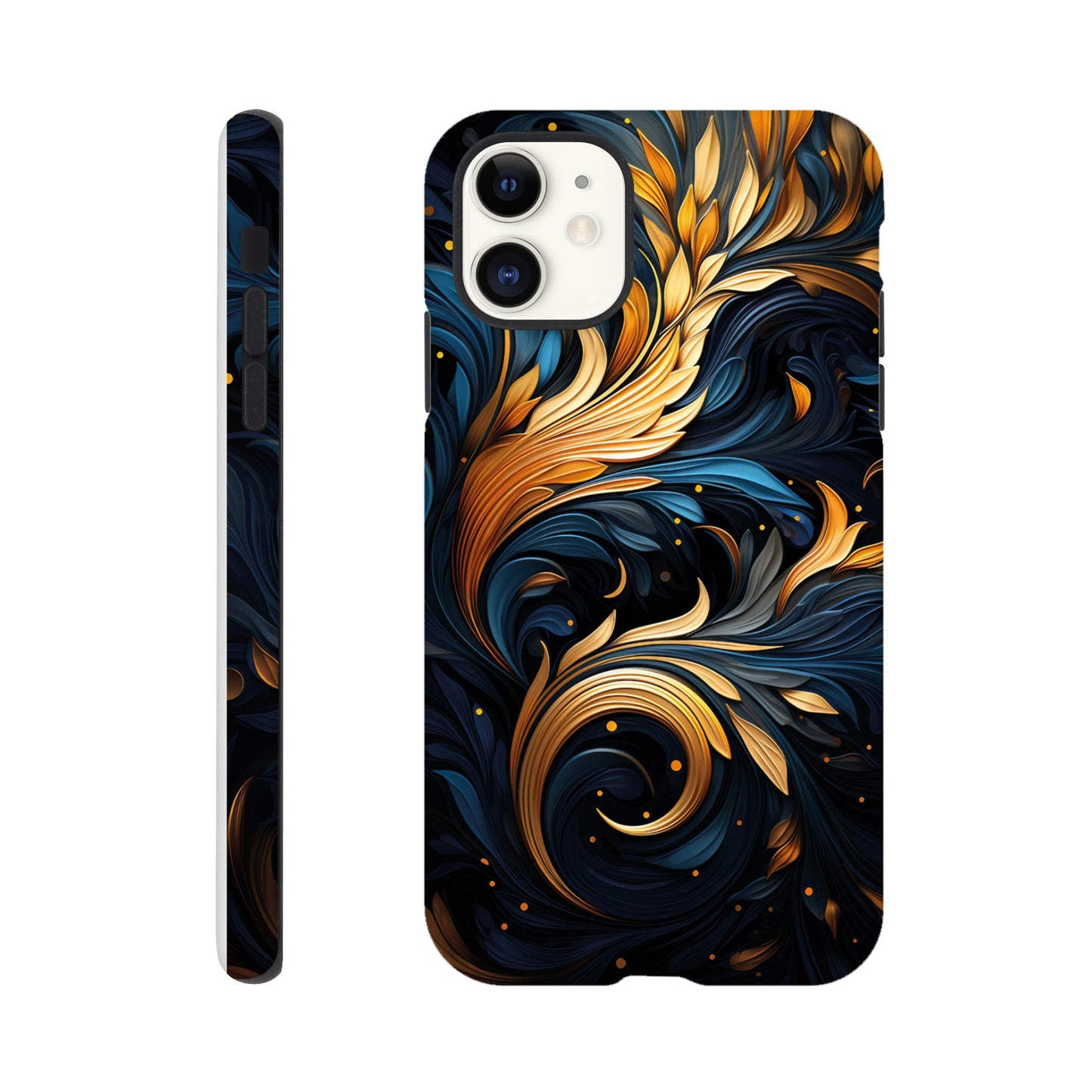 Gold and blue art deco pattern - Phone Case sturdy