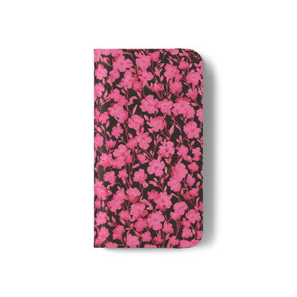 Floral Flip Cases for Phones, Cute Floral Phone Wallet, Gift for Her, Trendy Phone Accessories, Mother's Day Gift, Phone Protection